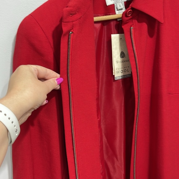 Talbots Collection 1990s pure new wool suit blazer zip closure size 4 NEW - Picture 7 of 16